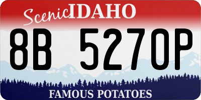 ID license plate 8B5270P