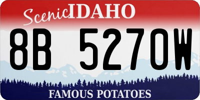 ID license plate 8B5270W