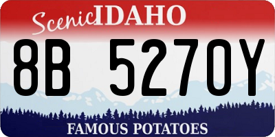 ID license plate 8B5270Y