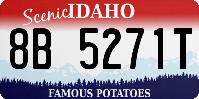 ID license plate 8B5271T