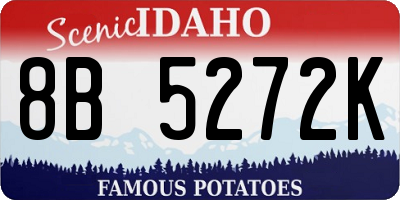 ID license plate 8B5272K