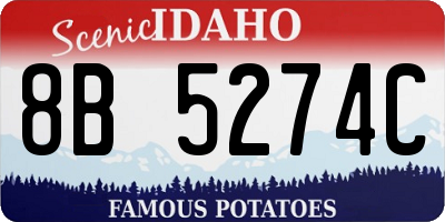 ID license plate 8B5274C