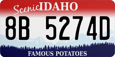 ID license plate 8B5274D