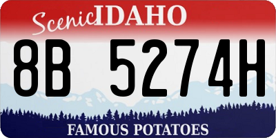 ID license plate 8B5274H