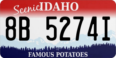 ID license plate 8B5274I