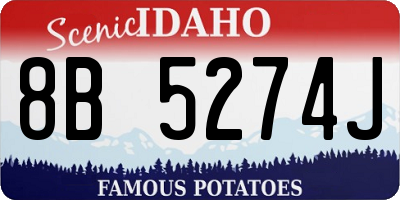 ID license plate 8B5274J