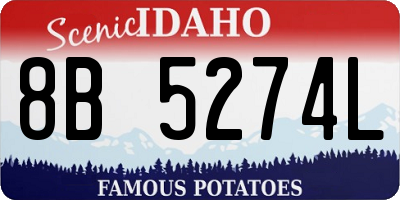 ID license plate 8B5274L