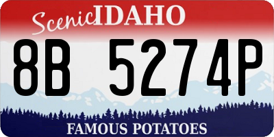 ID license plate 8B5274P