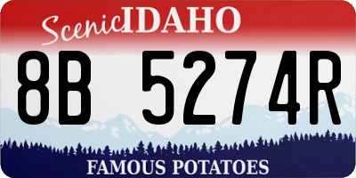 ID license plate 8B5274R