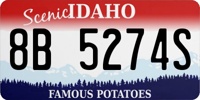 ID license plate 8B5274S