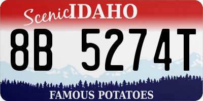 ID license plate 8B5274T
