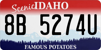 ID license plate 8B5274U