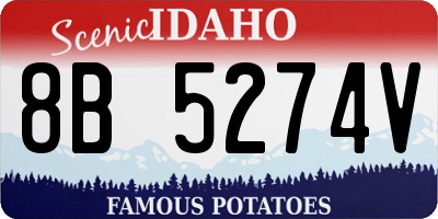 ID license plate 8B5274V