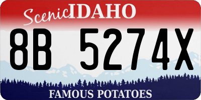 ID license plate 8B5274X