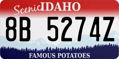 ID license plate 8B5274Z