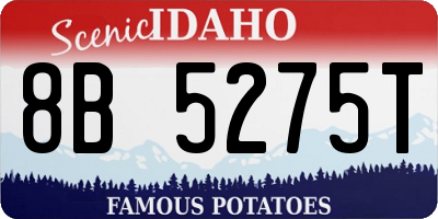 ID license plate 8B5275T
