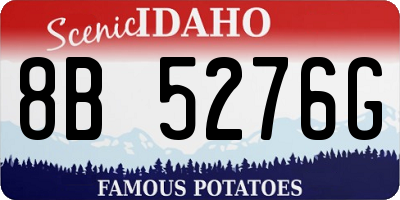 ID license plate 8B5276G