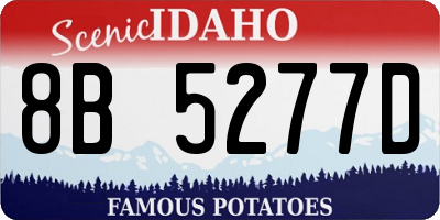 ID license plate 8B5277D
