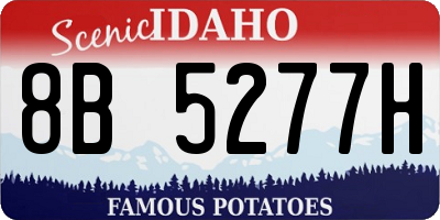 ID license plate 8B5277H