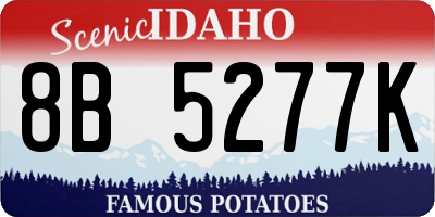 ID license plate 8B5277K