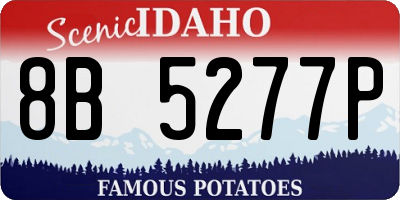 ID license plate 8B5277P