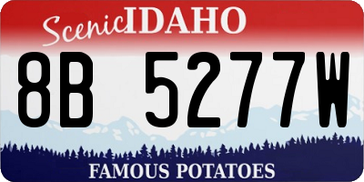 ID license plate 8B5277W