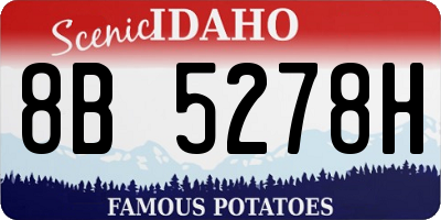 ID license plate 8B5278H
