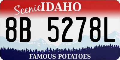 ID license plate 8B5278L