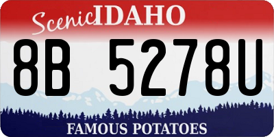 ID license plate 8B5278U