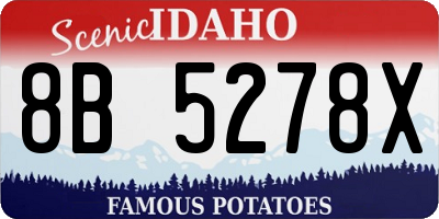 ID license plate 8B5278X