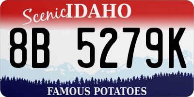 ID license plate 8B5279K
