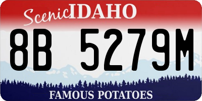 ID license plate 8B5279M