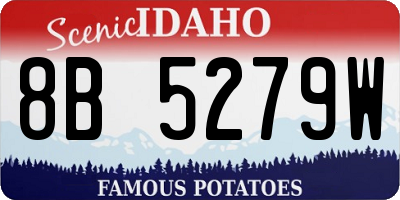 ID license plate 8B5279W