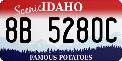 ID license plate 8B5280C