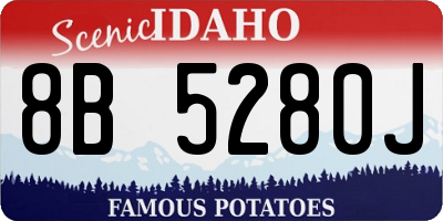 ID license plate 8B5280J