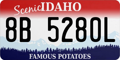 ID license plate 8B5280L