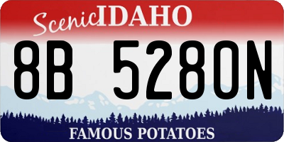 ID license plate 8B5280N