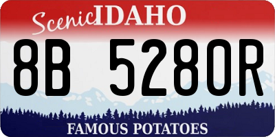 ID license plate 8B5280R