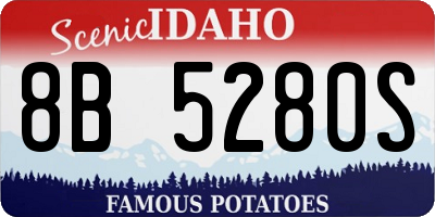 ID license plate 8B5280S