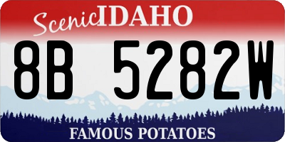 ID license plate 8B5282W