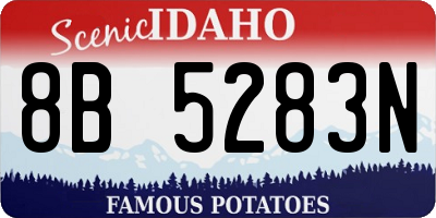 ID license plate 8B5283N