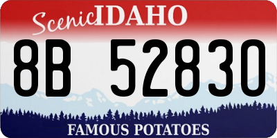 ID license plate 8B5283O