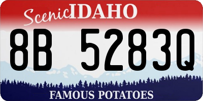 ID license plate 8B5283Q