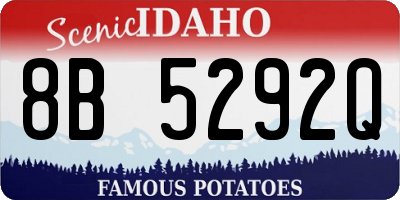 ID license plate 8B5292Q
