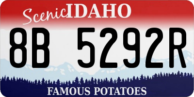ID license plate 8B5292R