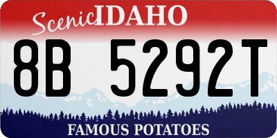 ID license plate 8B5292T