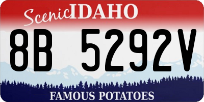 ID license plate 8B5292V