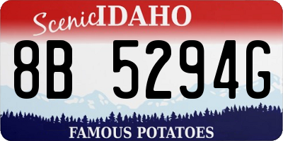 ID license plate 8B5294G
