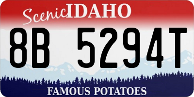 ID license plate 8B5294T