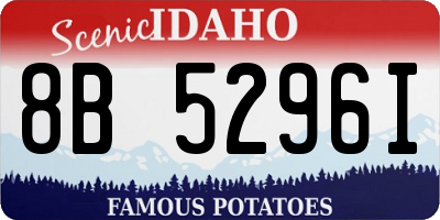 ID license plate 8B5296I